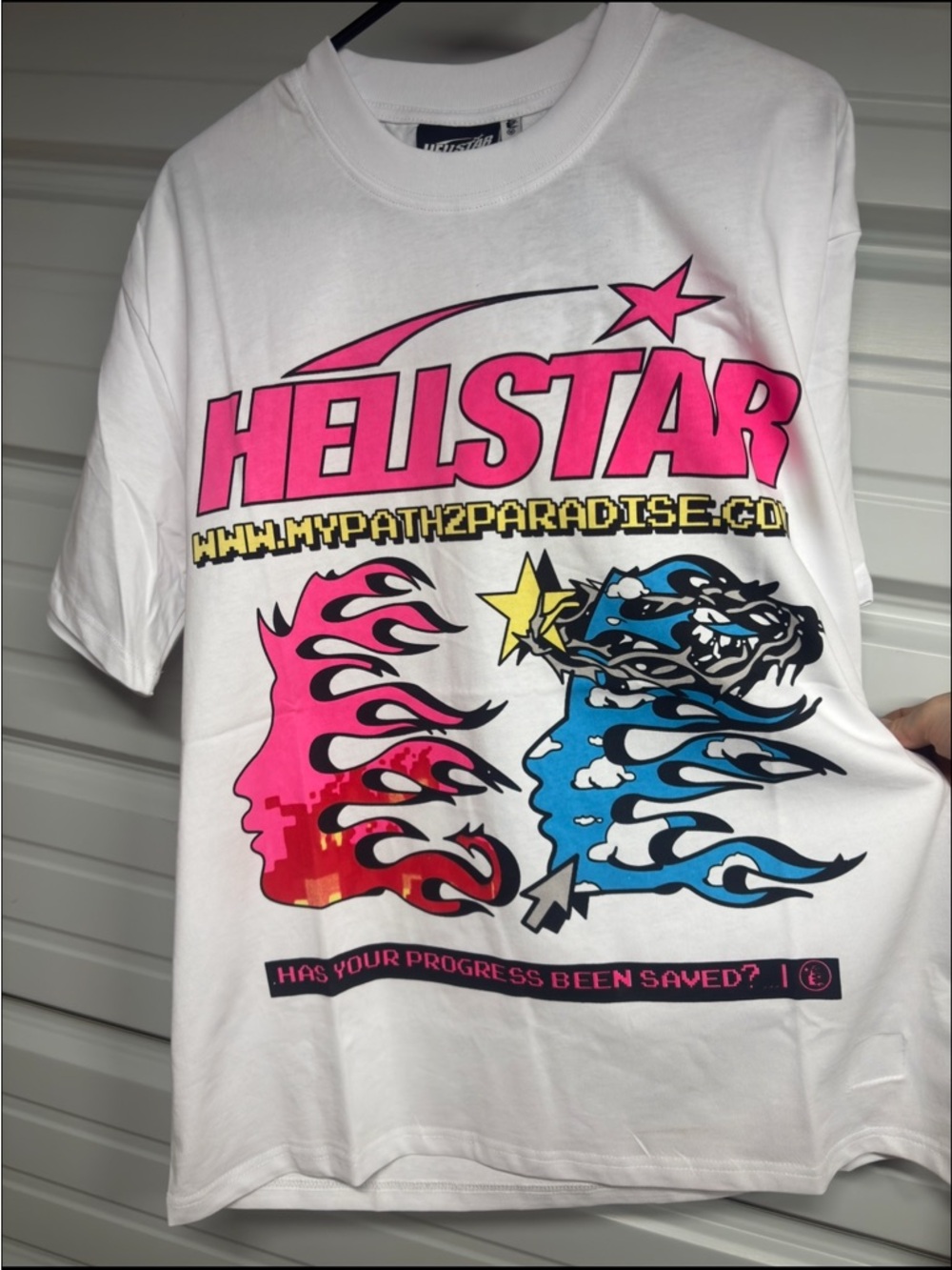 Hellstar "Path 2 Paradise" 1996 Online Graphic Tee - White